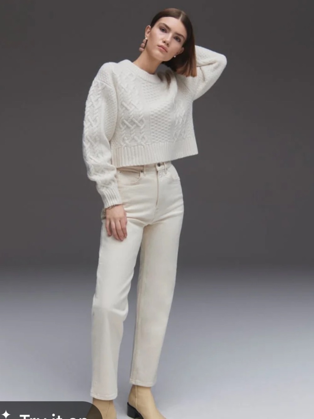 Everlane cheeky Jeans in Ecru 27